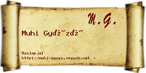 Muhi Győző névjegykártya